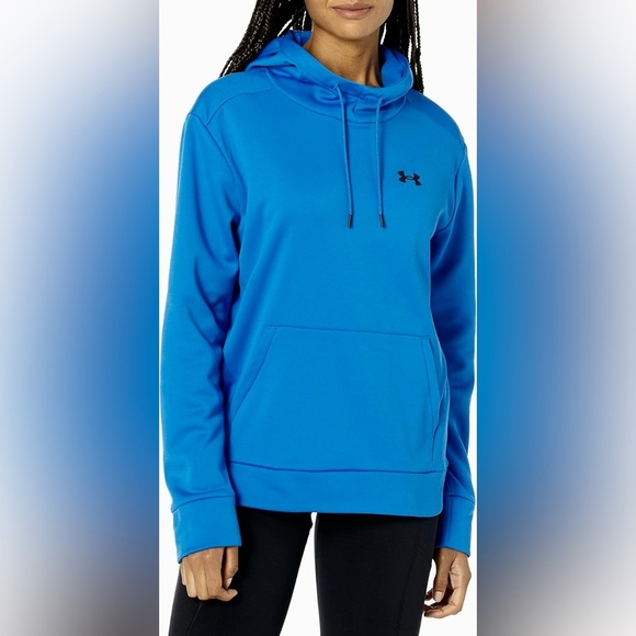 Under Armour Turquoise Blue Logo Hoodie Active Sweatshirt M - Picture 1 of 5
